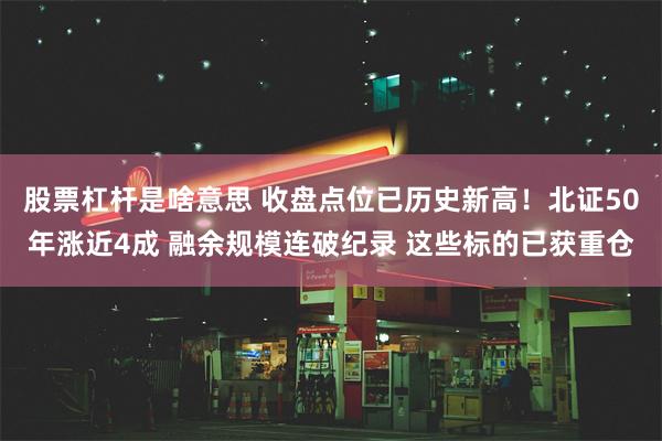 股票杠杆是啥意思 收盘点位已历史新高！北证50年涨近4成 融余规模连破纪录 这些标的已获重仓
