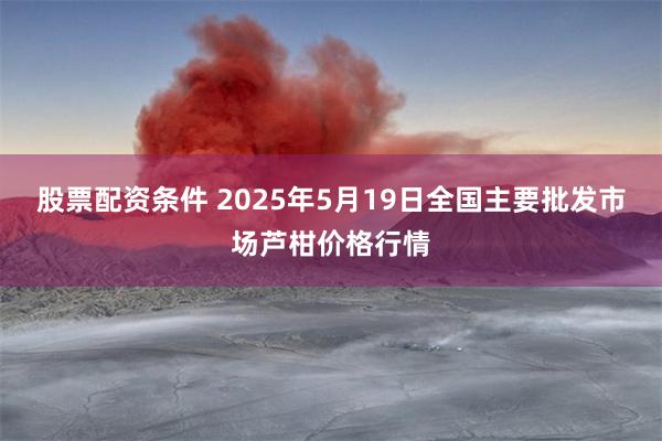 股票配资条件 2025年5月19日全国主要批发市场芦柑价格行情