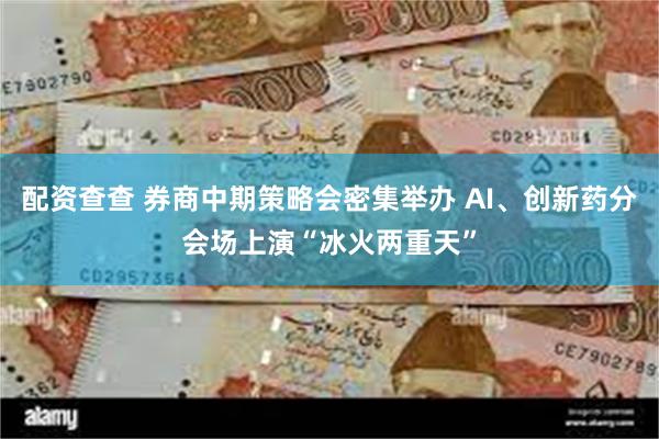 配资查查 券商中期策略会密集举办 AI、创新药分会场上演“冰火两重天”