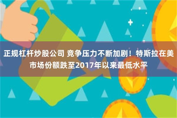正规杠杆炒股公司 竞争压力不断加剧！特斯拉在美市场份额跌至2017年以来最低水平