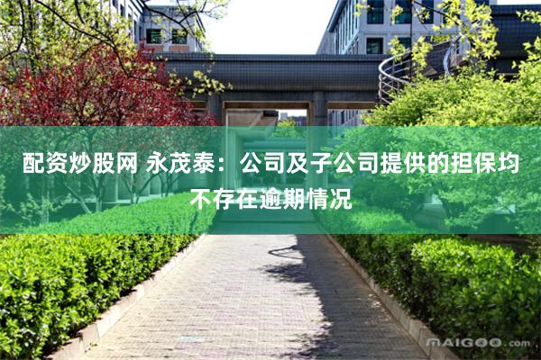 配资炒股网 永茂泰：公司及子公司提供的担保均不存在逾期情况